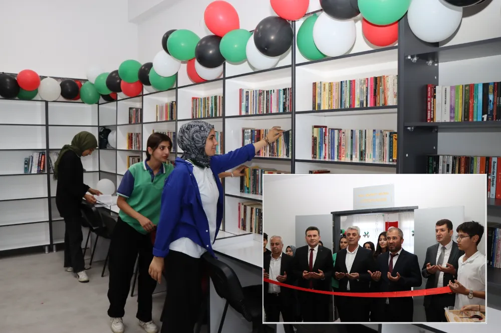 Hayırseverlerin katkısıyla yapılan kütüphane hizmete açıldı